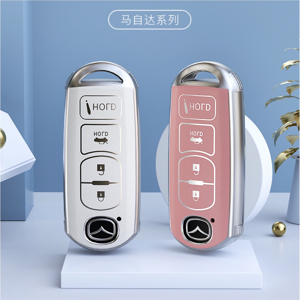 Ốp (Vỏ) Chìa Khóa Ô Tô Cao Cấp Dành Cho Xe Mazda Sử Dụng Chìa Khoá Smartkey - Mazda 2, 3, 6, CX5, CX8 [Hàng Cao Cấp]