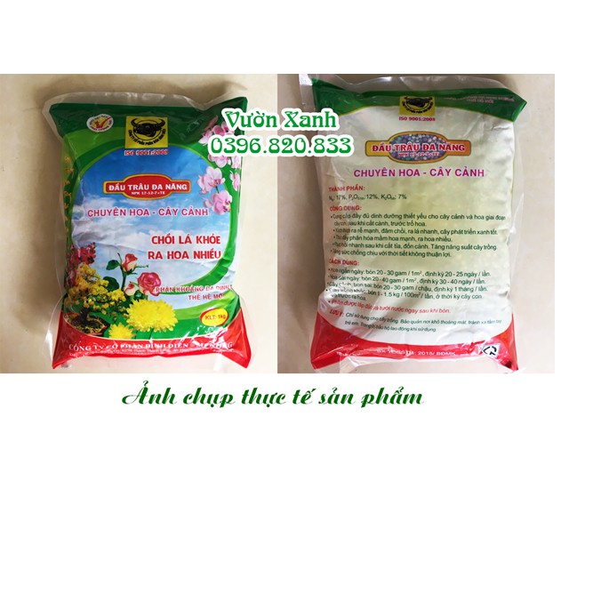 ( HOT ) Phân bón Đầu Trâu NPK 17-12-7 chuyên hoa cây cảnh chồi lá khỏe  gói 1kg