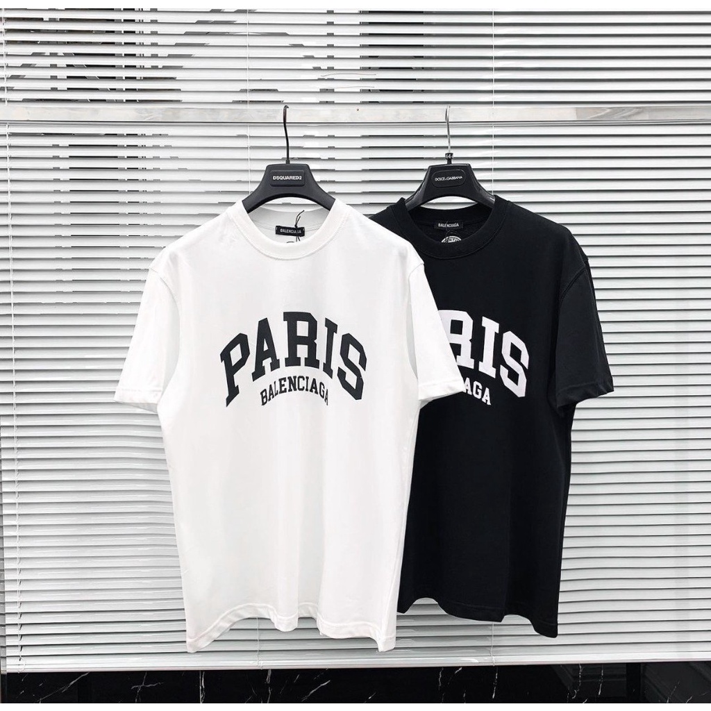 áo thun phối chữ PARIS bản lớn trước ngực phong cách đơn giản trẻ trung năng động, thoải mái du lịch dã ngoại mã TT96