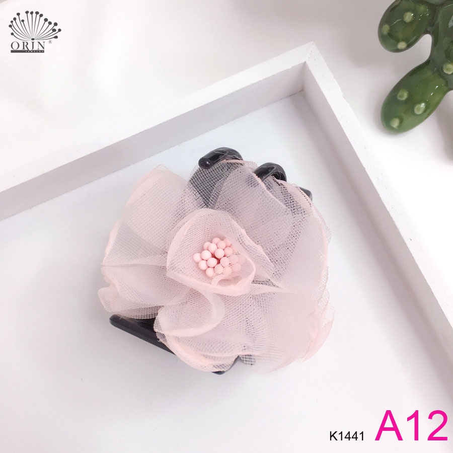 Kẹp tóc càng cua 5 răng đen, kẹp hoa thời trang cao cấp Orin K1441