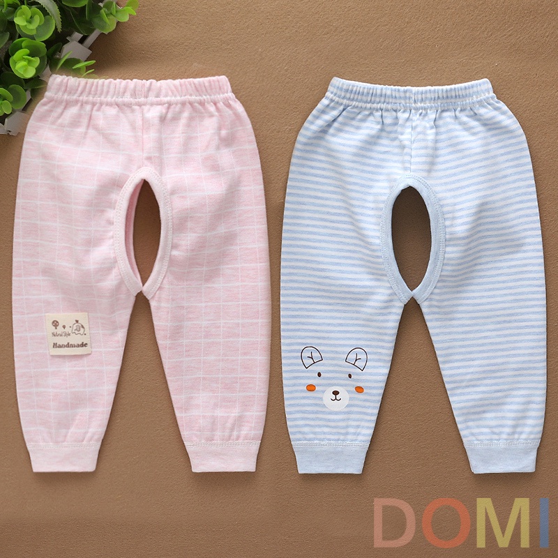 Quần Cotton hở đáy xinh xắn cho bé sơ sinh 0-2 tuổi