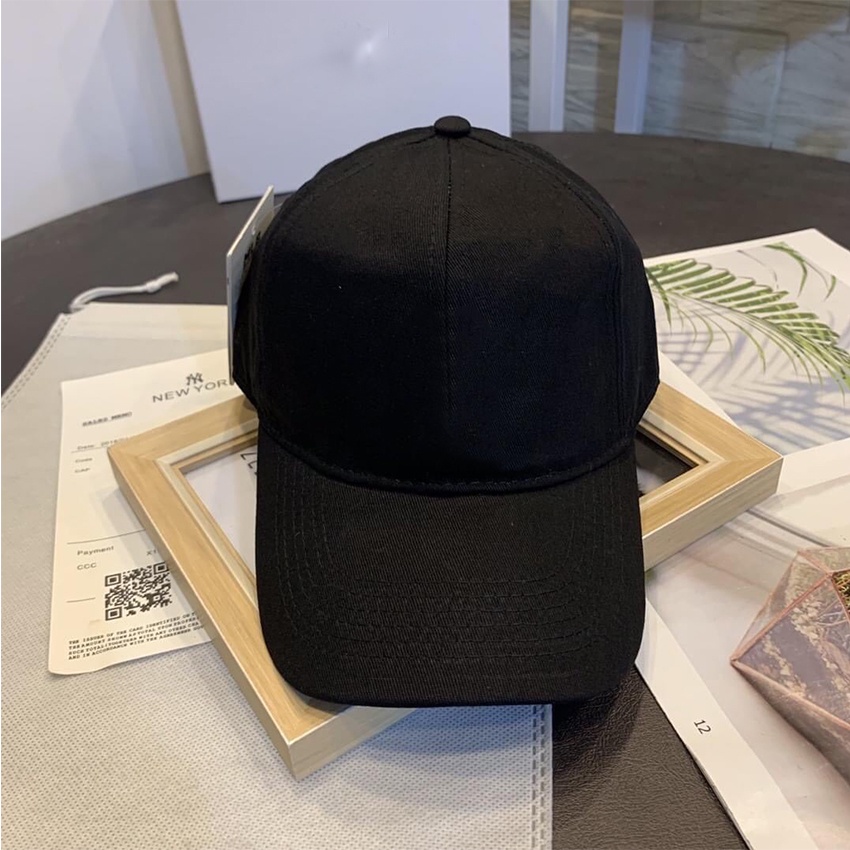 Mũ lưỡi trai đen form unisex nam nữ