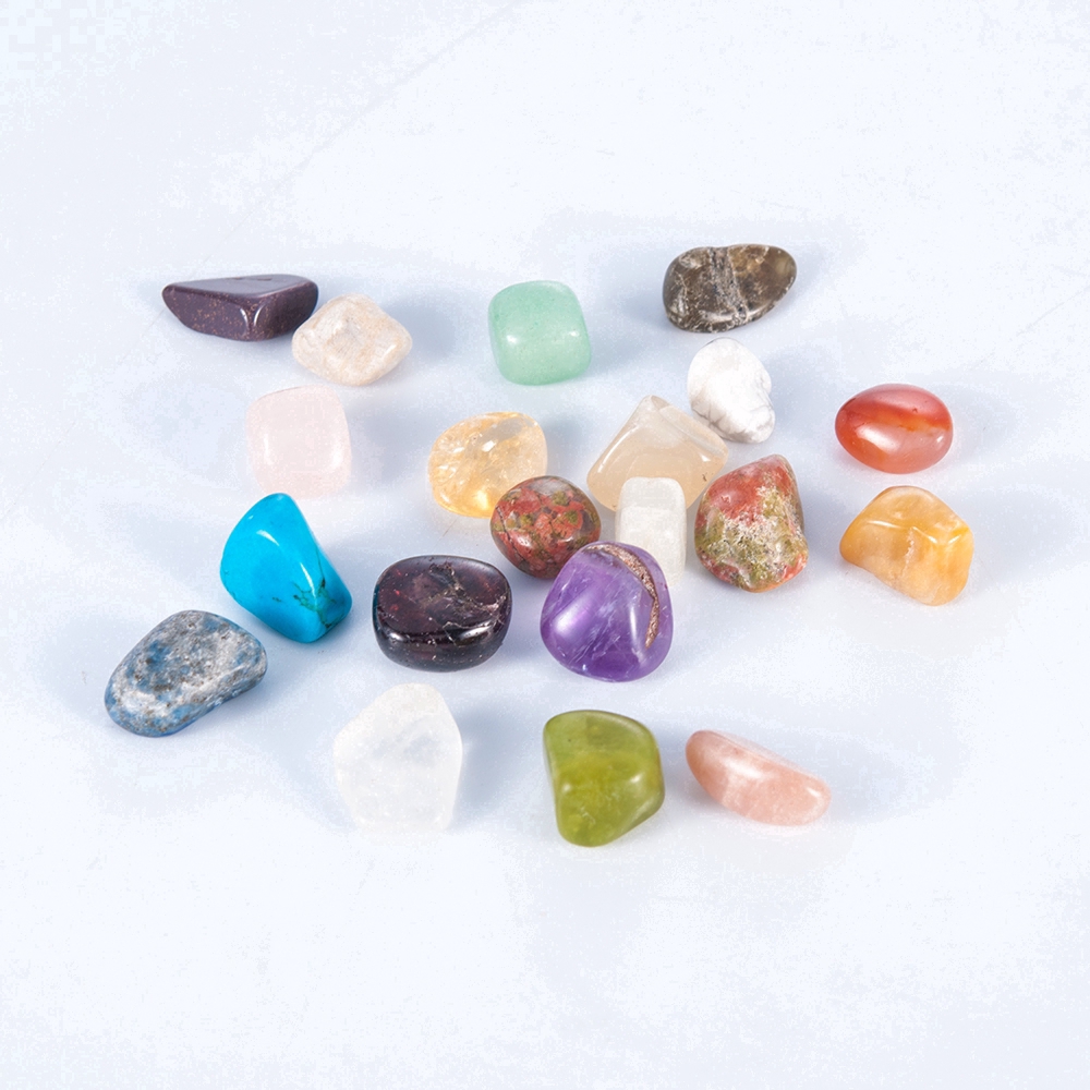 Bộ 20 viên đá tự nhiên trang trí nhiều màu sắc
