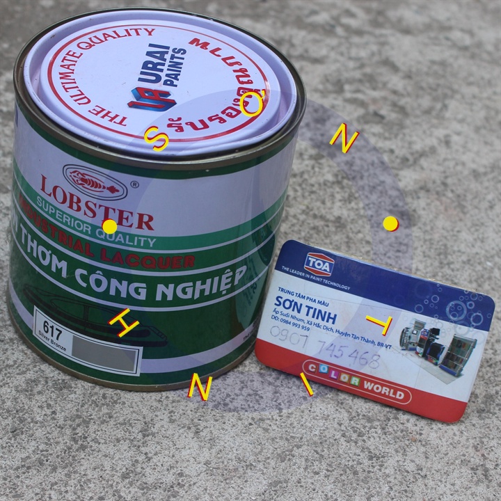 Sơn thơm công nghiệp Lobster màu bạc silver bronze 617 800ml