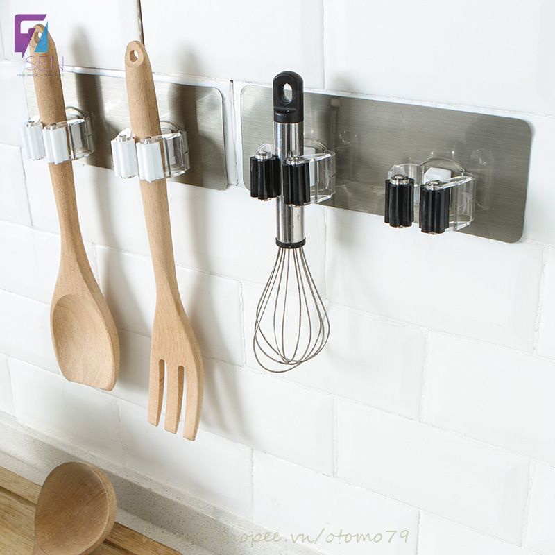 Móc Dán Treo Chổi Lau Nhà Loại Miếng Dán Cao Cấp Siêu Chắc