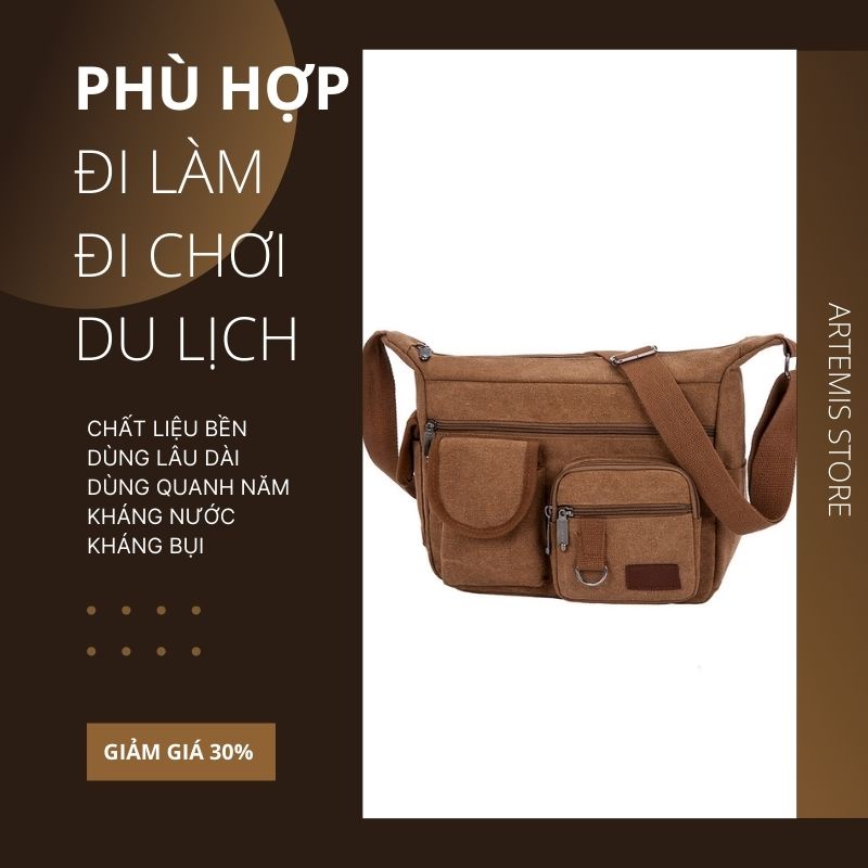 Túi xách nam ⚡FREESHIP⚡ đeo chéo đeo vai hiện đại lịch lãm cao cấp, bền, đẹp. BH 12 th Tặng Vớ nam 82ZG