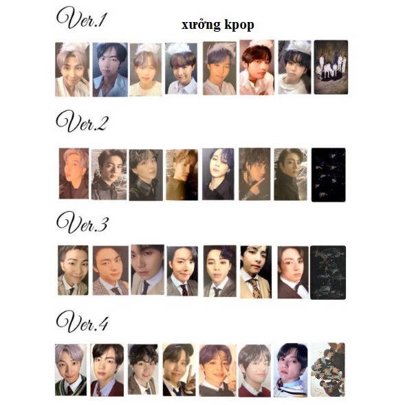 Card Lẻ Album BTS MOTS