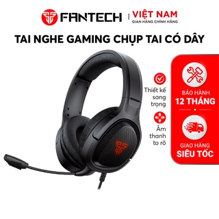 Tai Nghe Gaming Chụp Tai Có Dây Fantech MH85 Chuyên Game Console Jack 3.5mm Kèm Jack Nguồn LED USB 2.0 Mic Chống Ồn