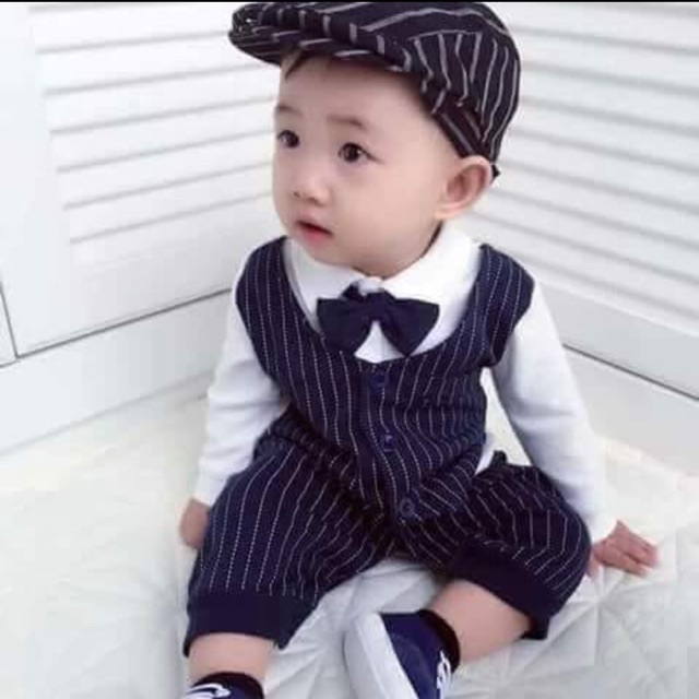 Body công tử giả vest cho bé trai