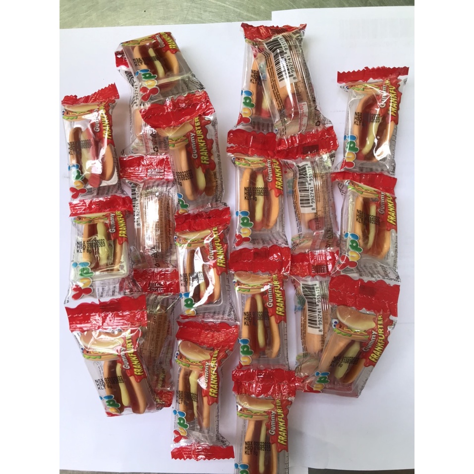 Kẹo Dẻo Yupi Hot Dog Hương Trái Cây (Dây 10 gói x 8g)