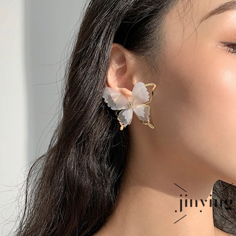 GETNOIVAS Bông tai nữ mặt hình bướm thời trang