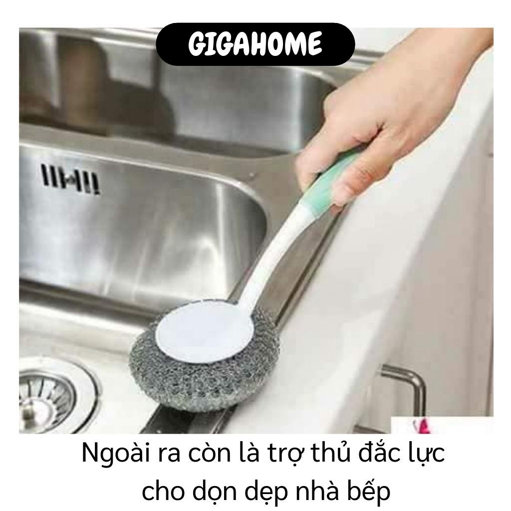 Cây Chà Xoong GIGAHOME Cây Cọ Rửa Xoong, Nồi Có Tay Cầm Dài Tẩy Nhanh Những Vết Bẩn 5888