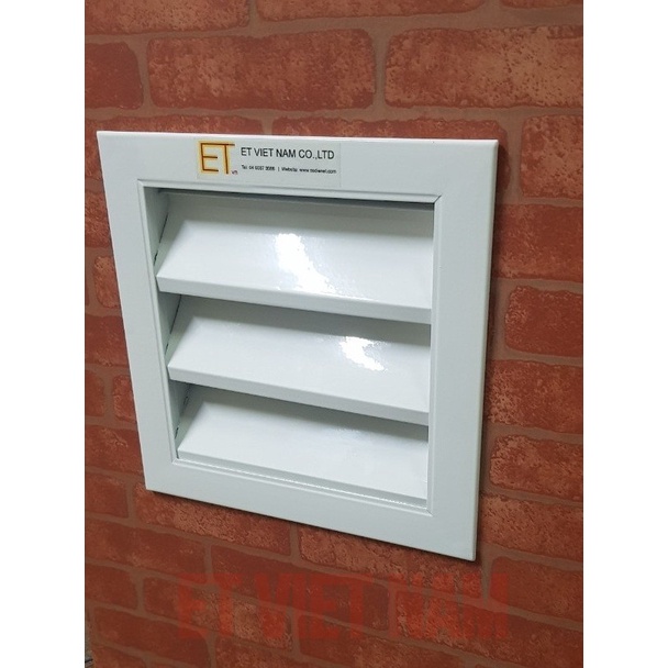 Chớp ô thoáng cửa LOUVER-250 CHỐNG HẮT MƯA đa năng, BH 12T cho quạt thông gió, lỗ thoáng, lam gió, chất liệu nhôm 25x25