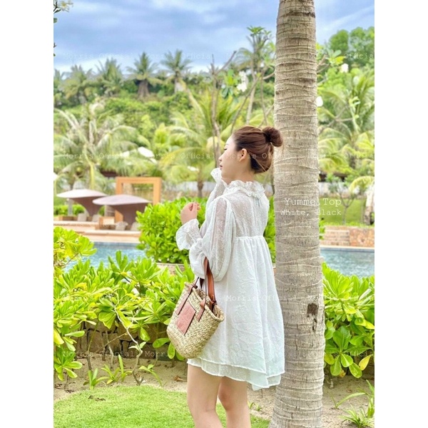 ĐẦM BBD TAY BO REN CỔ BÈO TRỤ