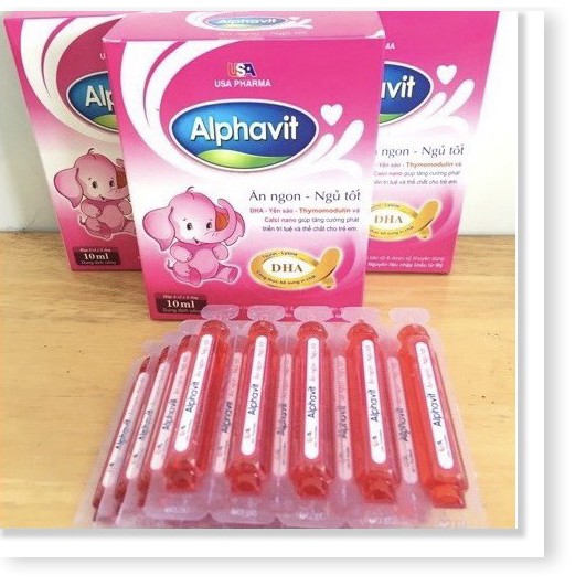 (Chính hãng) Alphavit bé ăn ngon ngủ tốt bé thông minh ,tăng cường miễn dịch cho bé hộp 20 ống, sản phẩm có nguồn gốc