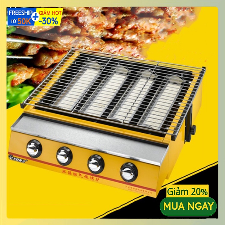 Bếp nướng BBQ bằng gas 4 họng 4 đầu đốt dài ET-K255