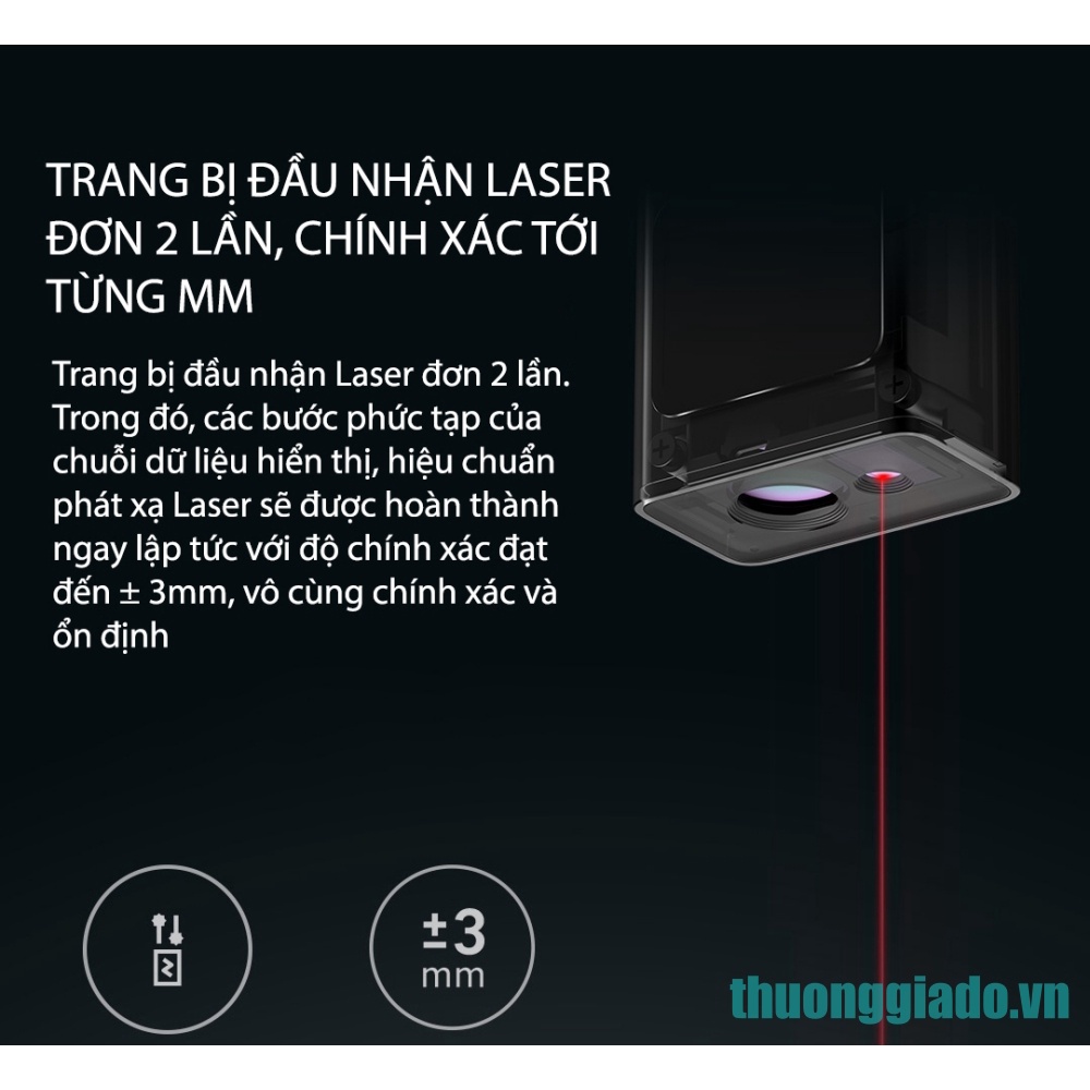 Máy đo khoảng cách Laser Xiaomi Mijia MJJGCJYD001QW, độ chính xác cao