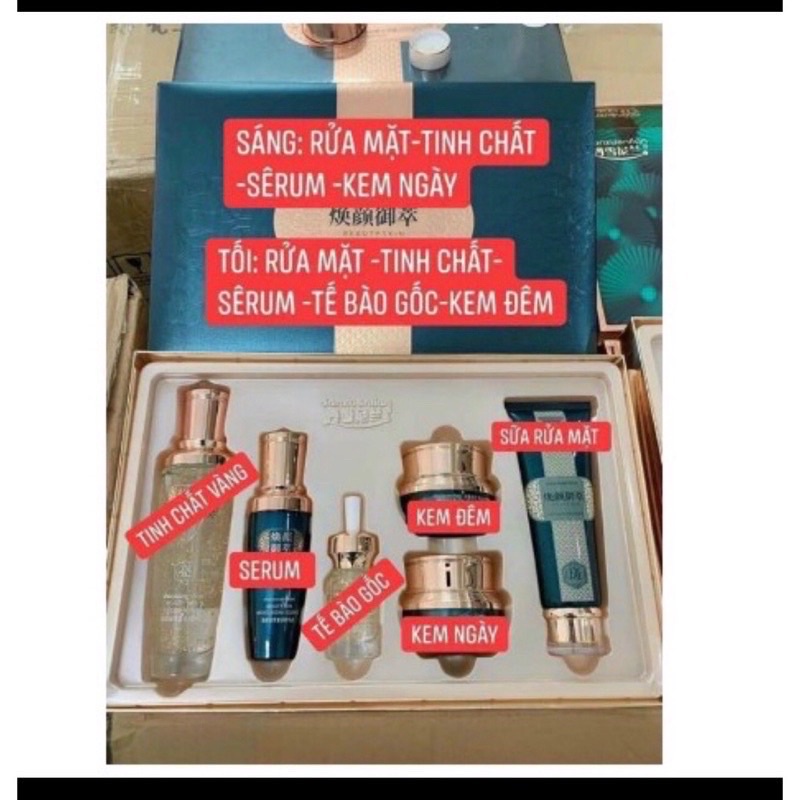 CHĨNH HÃNG-  Bộ hoàng cung Xanh Beauty Skin 6in1 –  giảm tàn nhan, nám đùi mùi, dương trăng da tặng 3 mặt nạ,