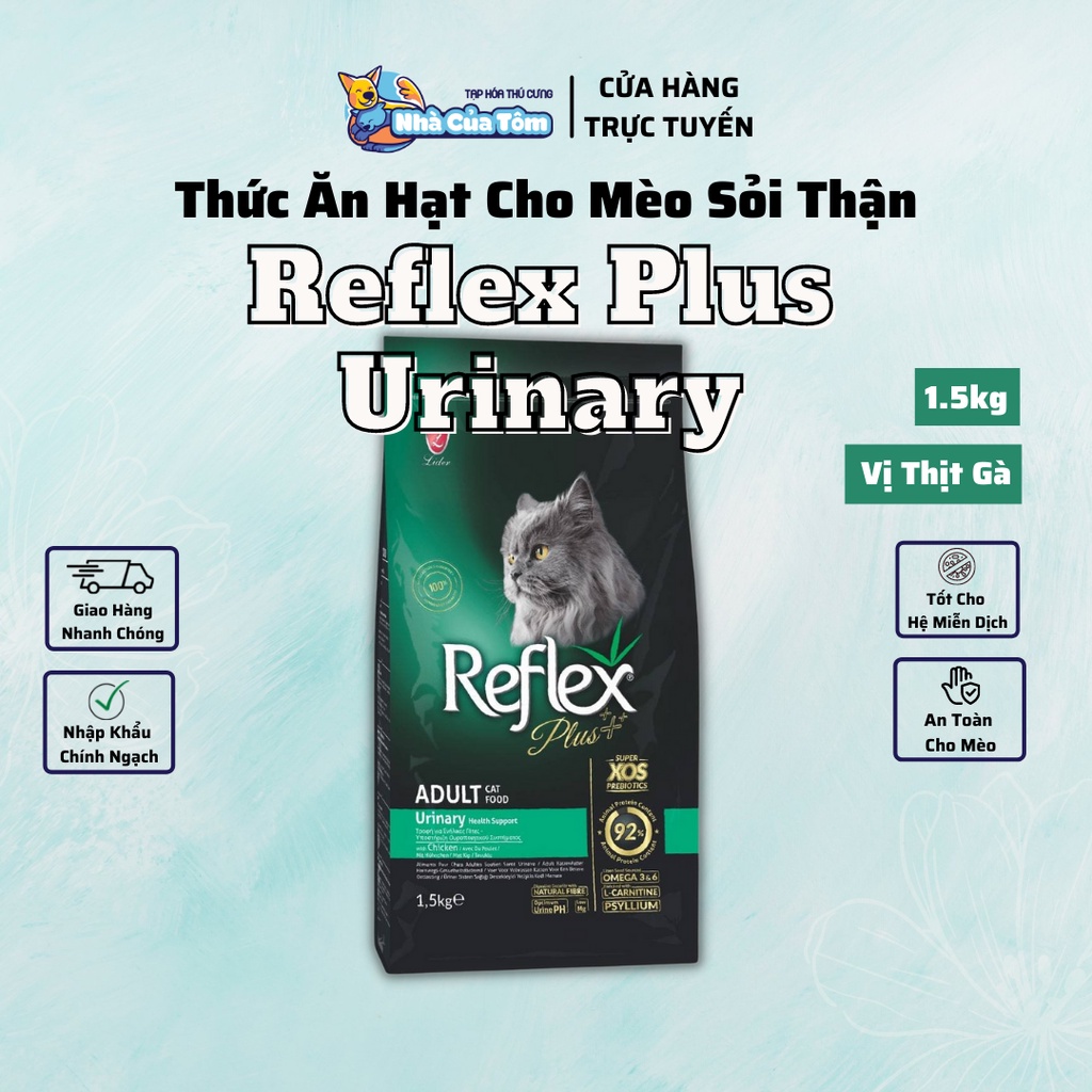[Bao 1.5kg] Thức Ăn Hạt Cao Cấp Cho Mèo Reflex Plus - Nhiều Chức Năng Bổ Trợ