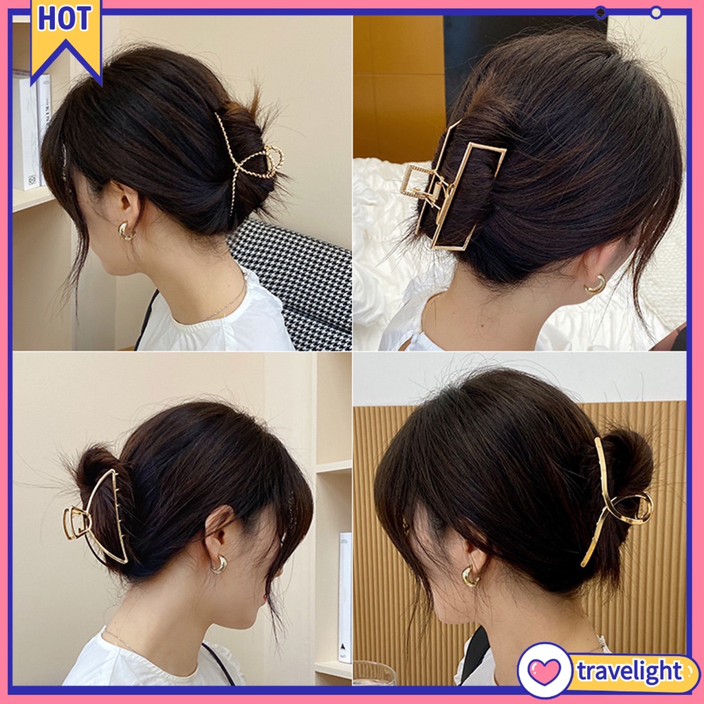 Kẹp tóc kim loại kiểu dáng thanh lịch cho nữ