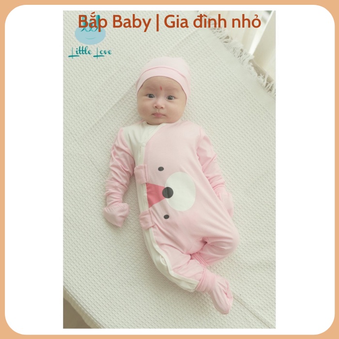 Body dài tay cho bé LITTLE LOVE bộ áo liền quần cho bé họa tiết hoạt hình dễ thương