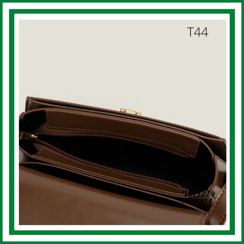 🌸order🌸 Túi xách da mềm đeo chéo nữ CEEKAY chính hãng phong cách đơn giản - phối viên bông- T44