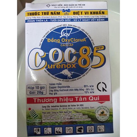 Thuốc trừ nấm, vi khuẩn COC85 gói 20gr