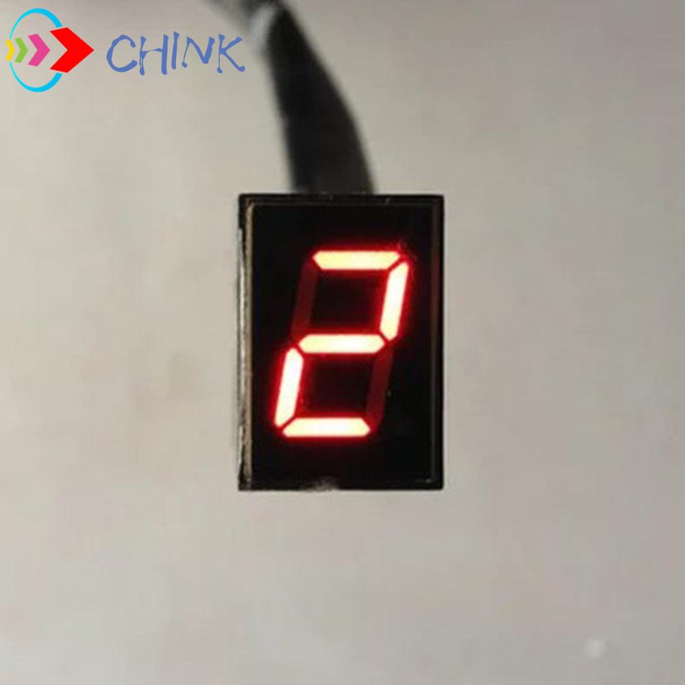 CHINK Easy To Install Lever Sensor Meter Digital Gear Indicator Motorcycle Mini Shift Lever Gauge LED Display/Multicolor