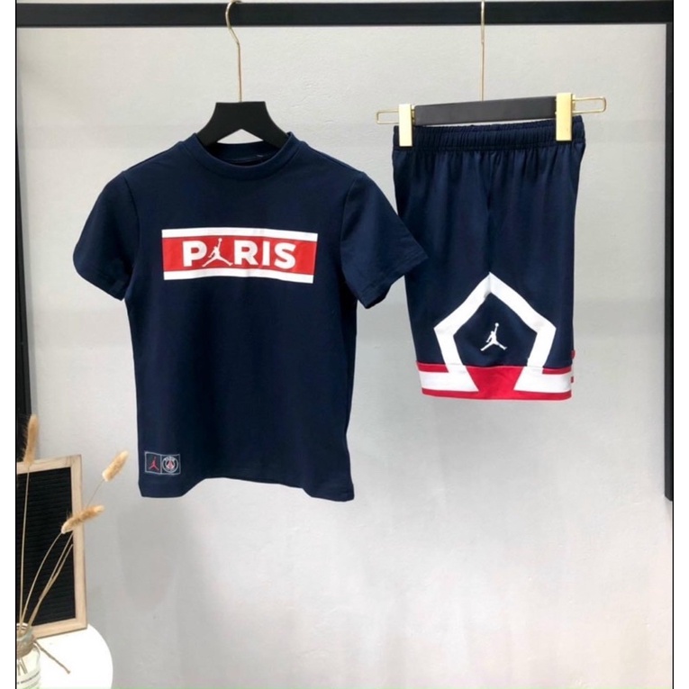 Bộ short thể thao Paris cao cấp bé trai-MS200