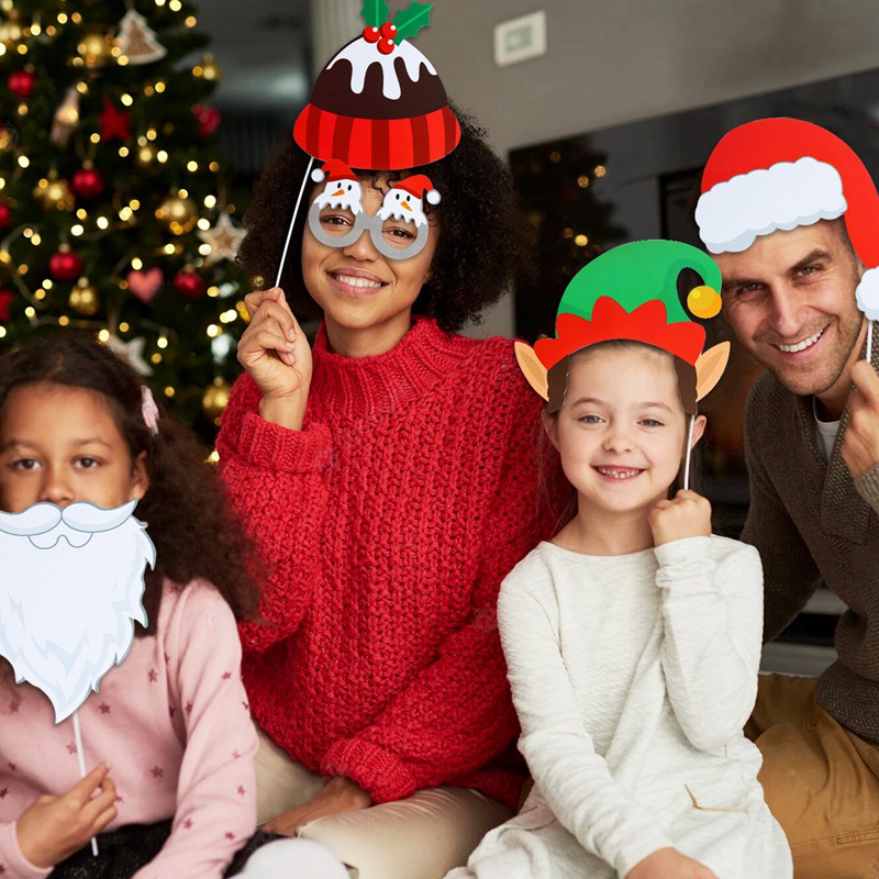 Set 35 Phụ Kiện Chụp Ảnh Trang Trí Giáng Sinh Năm Mới 2024