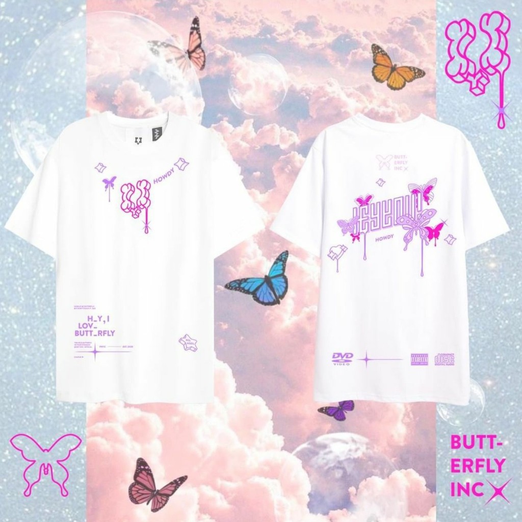 [Mã SKAMCLU7 giảm 10% tối đa 50K đơn 0Đ] Áo Thun Tay Lỡ HEYYOU BUTTERFLY Form Rộng Unisex (2 Màu) | BigBuy360 - bigbuy360.vn