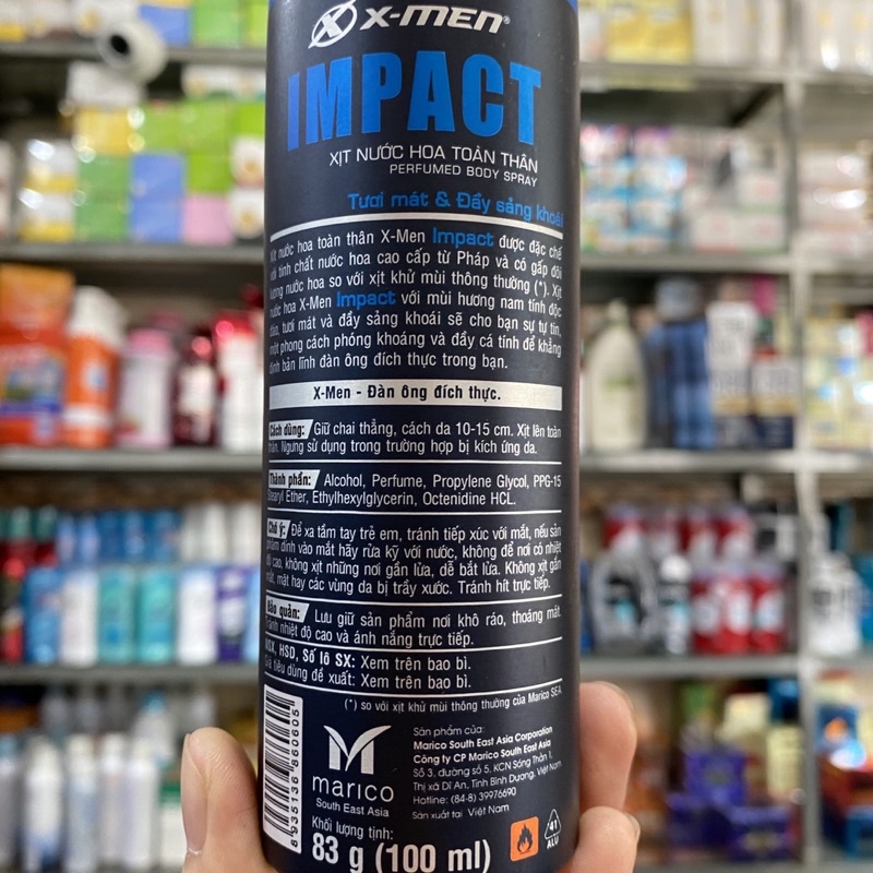 Xịt nước hoa toàn thân X-Men Impact 100ml