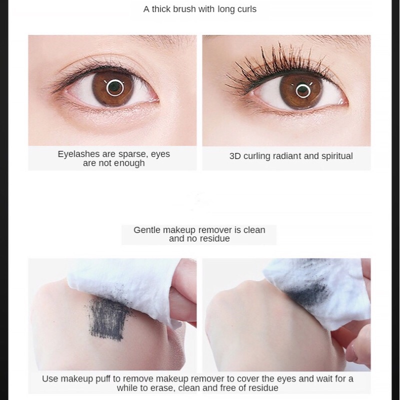 Mascara Đầu Cọ Nhỏ Siêu Mảnh Làm Cong Mi Và Chống Thấm Nước