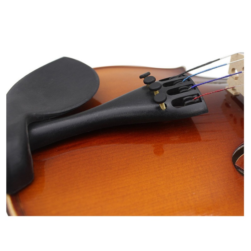 3/4 4/4 Violin Fiddle Tailpiece Hill Style with 1pcs Tailgut Tailcord 4 Fine Tuners Aluminum Alloy Durable Strong