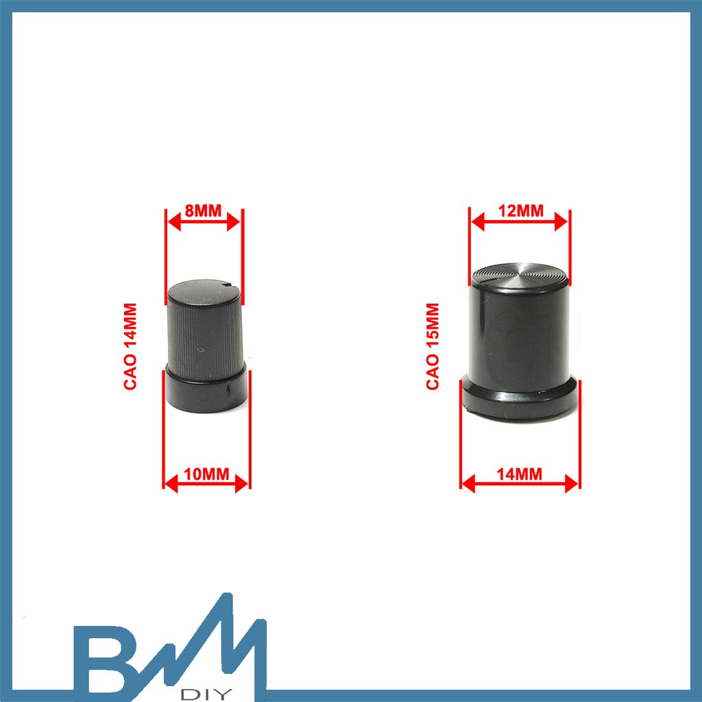 Núm vặn volume nhựa màu đen bền đẹp