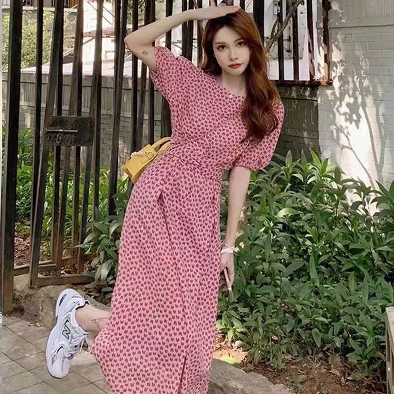 Đầm Hoa Tay Phồng Thời Trang Pháp Quý Phái 165001 Chân Váy Dài Thời Trang Nữ Tính