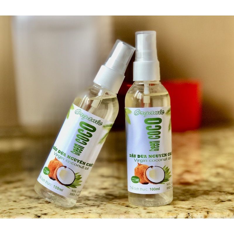 Combo 2chai.Dầu Dừa GreenCoco Nguyên Chất 100%( 100ml)