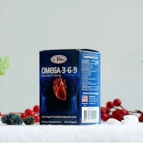 Viên uống Omega 3-6-9 UBB - Hỗ trợ ngăn ngừa nguy cơ xơ vữa động mạch (Hộp 100 viên)