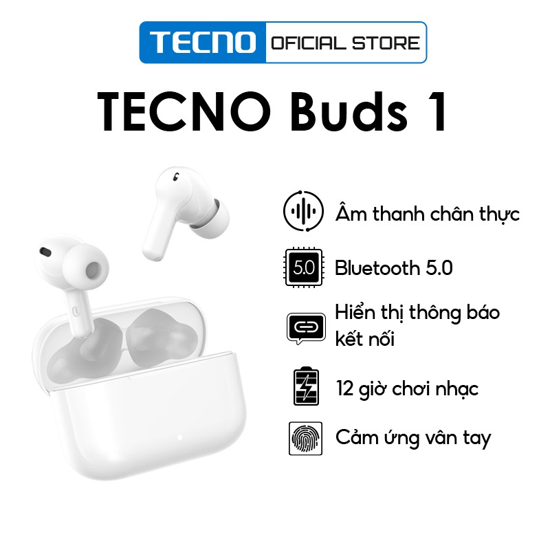 Tai nghe Bluetooth Nhét tai TECNO Buds 1 - Hàng Chính Hãng