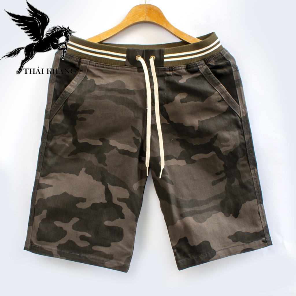 quần short nam cao cấp rằn ri lưng thun vải cotton co giãn loại quần short lính nam | BigBuy360 - bigbuy360.vn