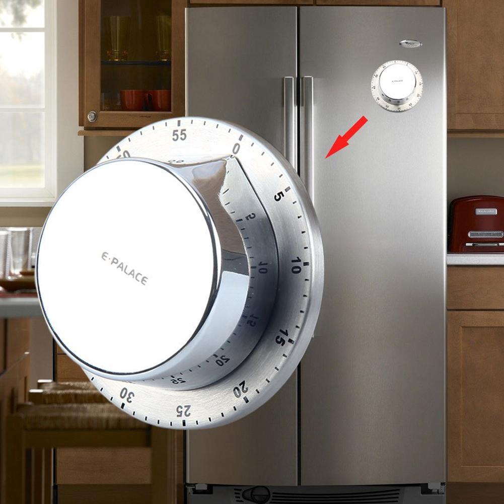 Stainless Mechanical Timer Kitchen Timing Baking Timing Alarm Cooking 60min