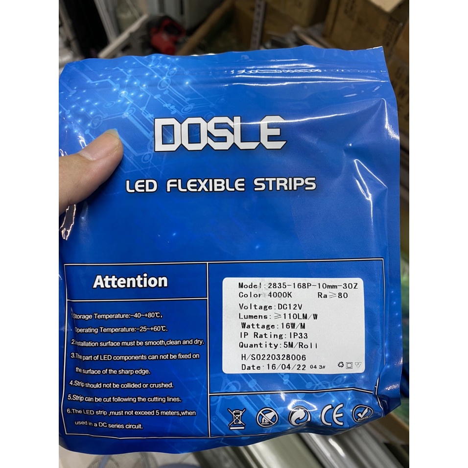 Led dây dosle 12v 2835 120 chip, 168 chip led cao cấp dùng cho đèn led thanh nhôm định hình