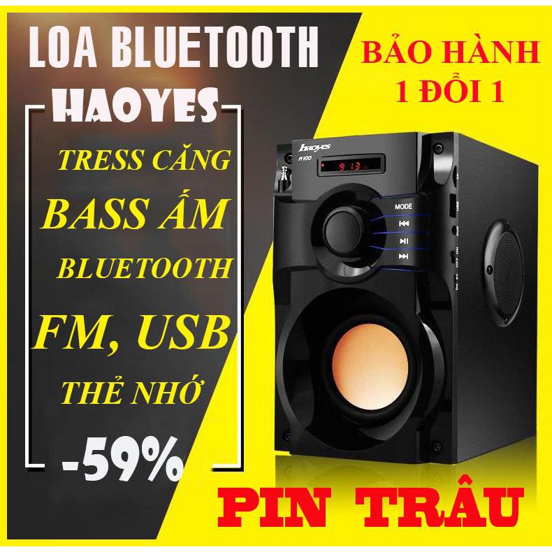 Loa vi tinh, bluetooth a100 - Bass ấm, tress căng, tích hợp đa chức năng, thẻ nhớ, FM, US- BH uy tín 1 đổi 1 - Mẫu 2021