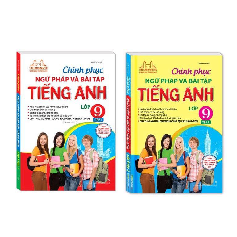 Sách - Combo Chinh Phục Ngữ Pháp Và Bài Tập Tiếng Anh lớp 9 (trọn bộ 2 tập)