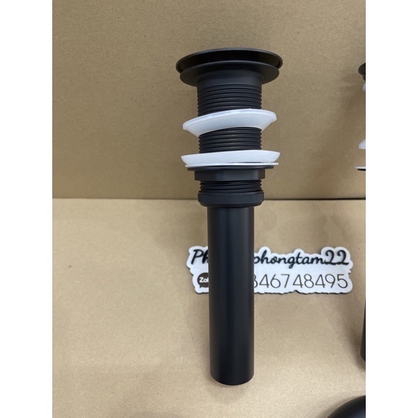 Xi phông chậu rửa mặt,  bộ xả lavabo màu đen dùng cho lavabo có xả tràn và không tràn