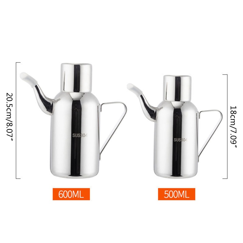 Bình Đựng Dầu Ăn / Nước Sốt Bằng Inox Chống Rò Rỉ Tiện Dụng Cho Nhà Bếp