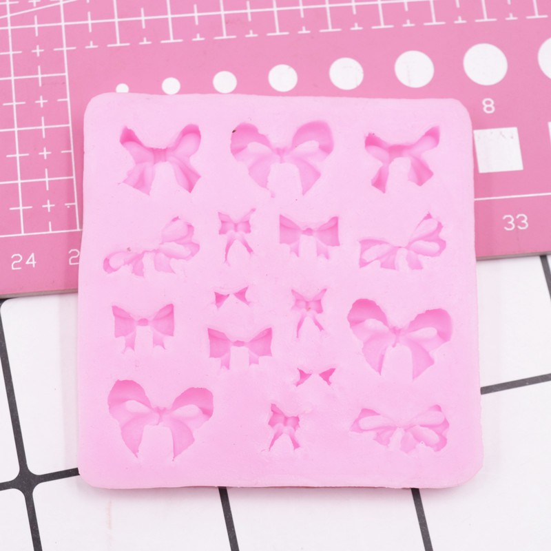 Ultra Light Clay Bông tuyết cổ điển Silicone Fondant Khuôn xà phòng Khuôn sô cô la Khuôn Mini Bow Silicone Khuôn