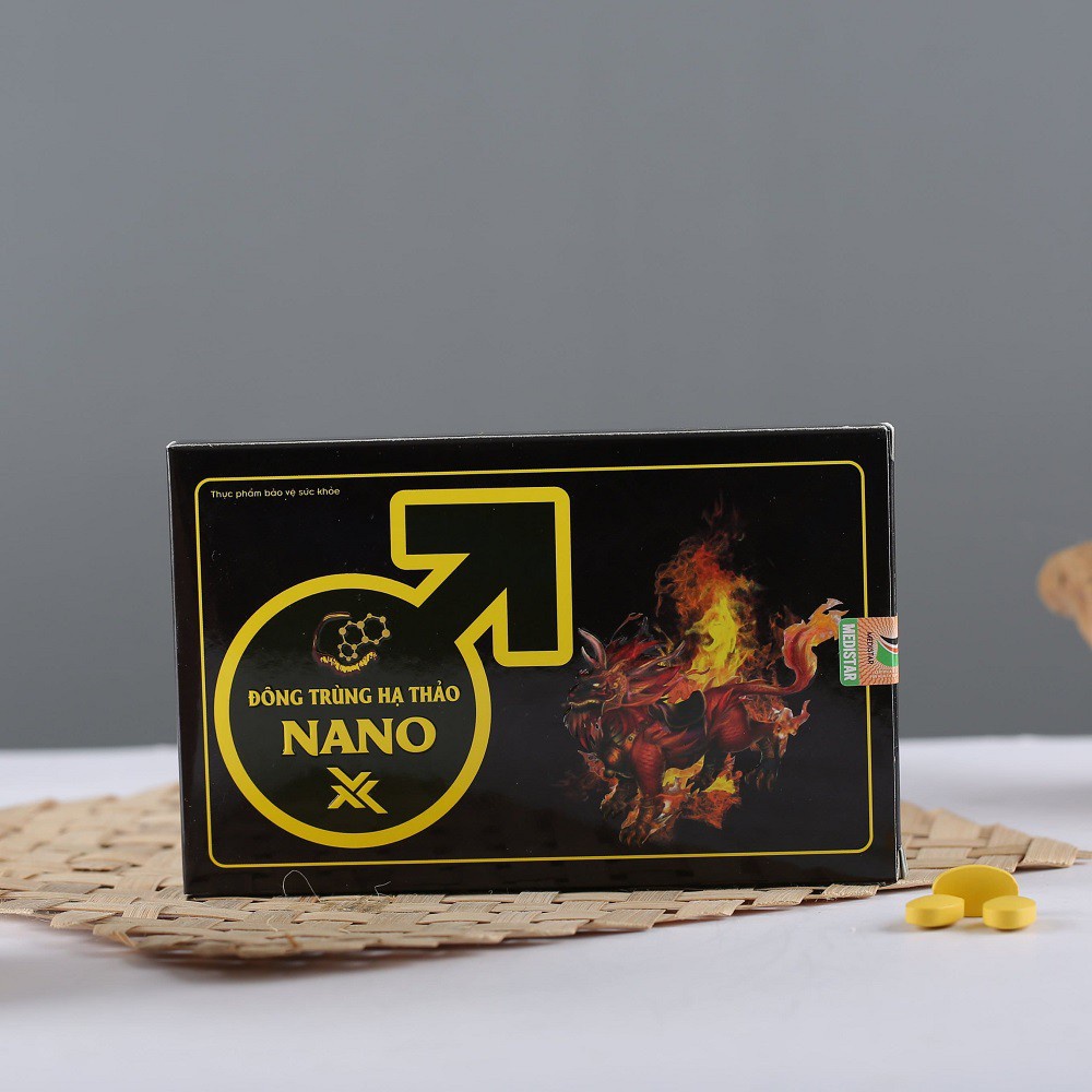 Viên Uống NANO X Nano Đông Trùng Hạ Thảo Bổ Thận, Hỗ Trợ Tăng Cường Sinh Lý Nam, Hộp 30 Viên