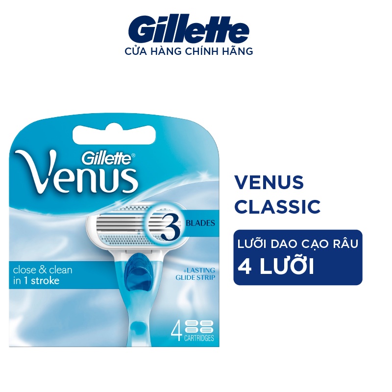 Đầu Dao Cạo Gillette Venus 3 Classic Lưỡi Hộp 4 Cái