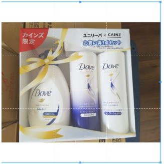 Bộ dầu gội Dove set 3 Nhật Bản (gội + xả + sữa tắm